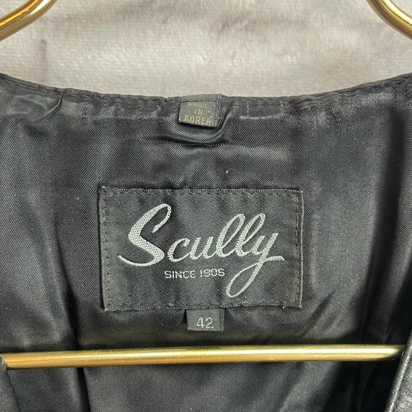 Scully black leather vest size 42 *LINER IS DAMAGED* - Picture 3 of 4
